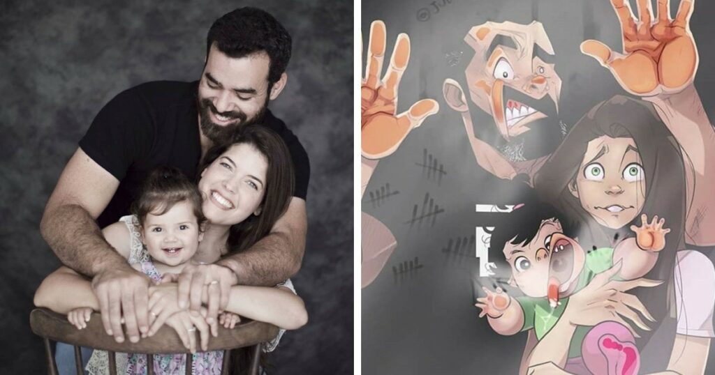 Израильский художник показал, как выглядит его дочка, которая после рождения тоже стала героиней его комиксов